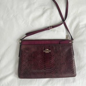 Coach dark purple crossbody purse